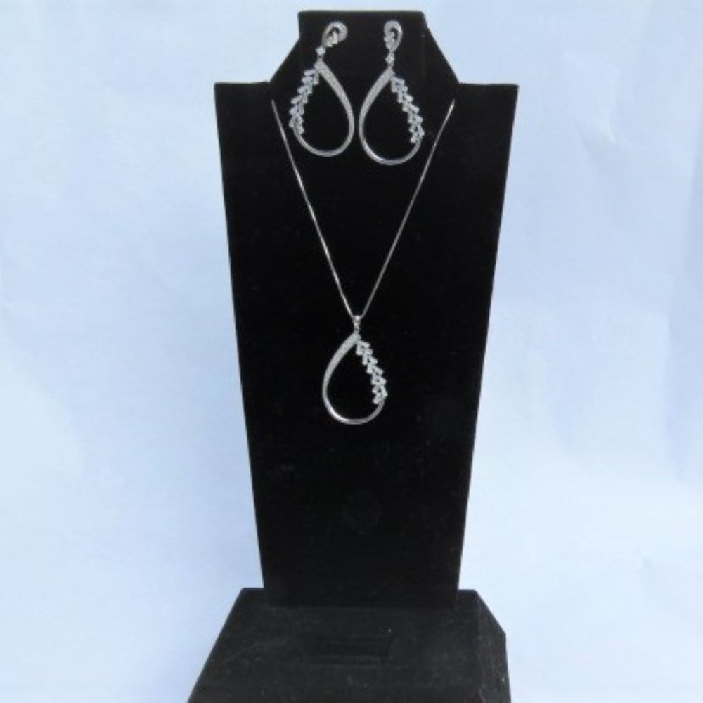 Swarovski Necklace and Earrings Sterling Silver